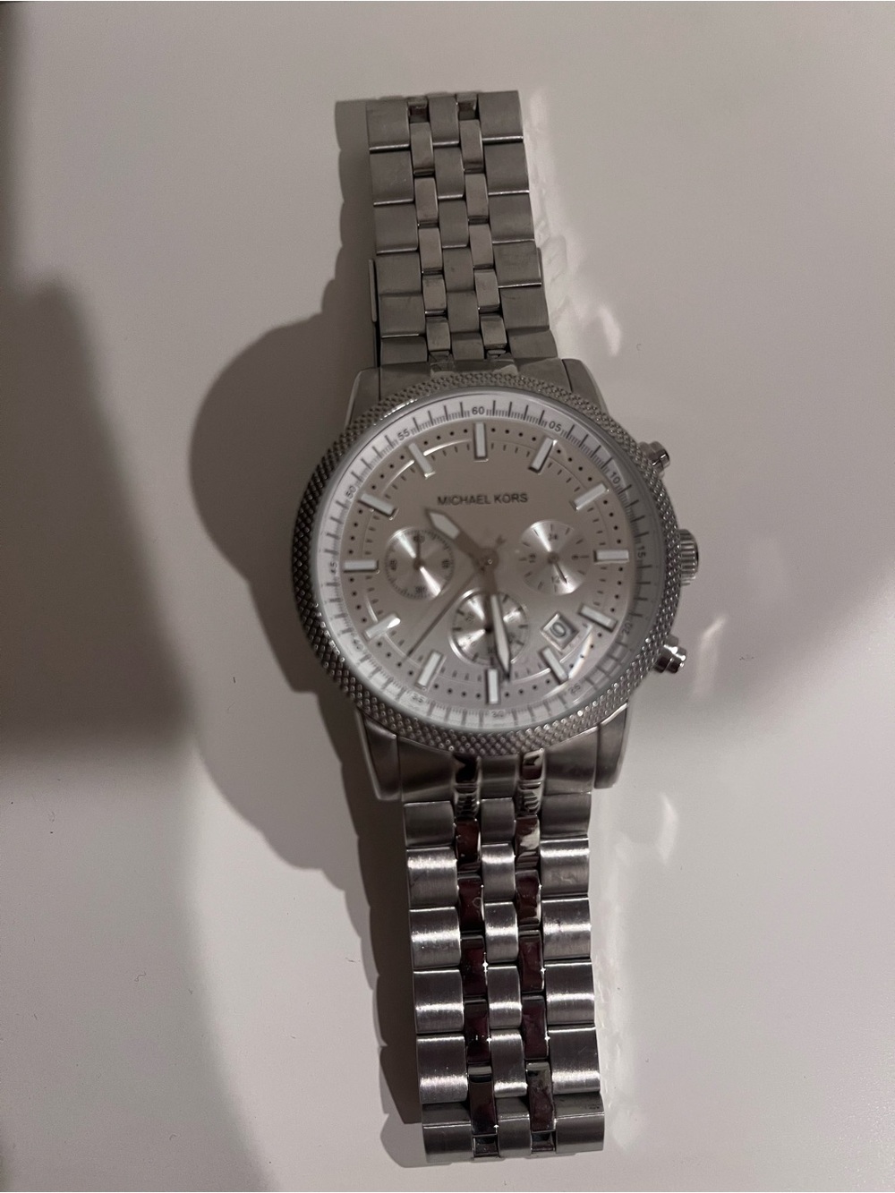 Michael Kors Silver Stainless Steel Chronograph Watch mk-8072 - Picture 5 of 7